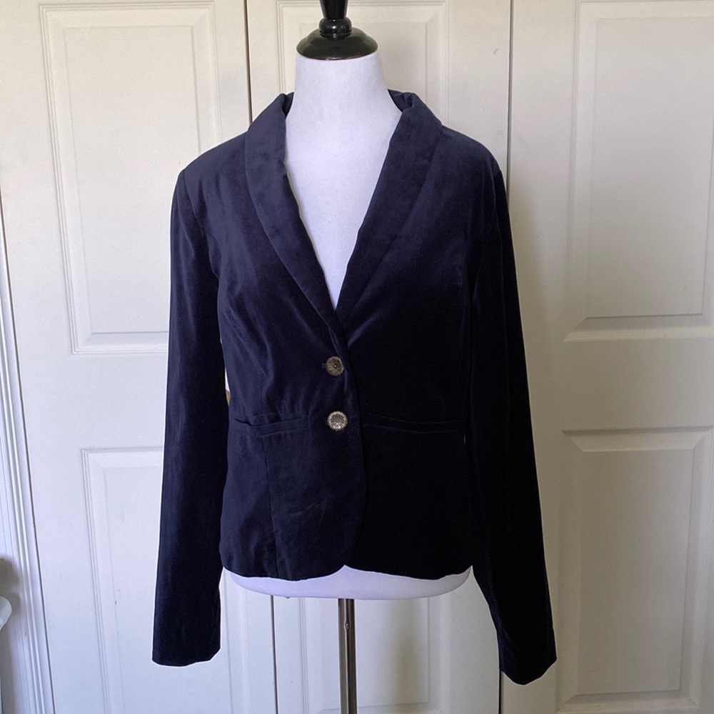 ModCloth velvet blue blazer